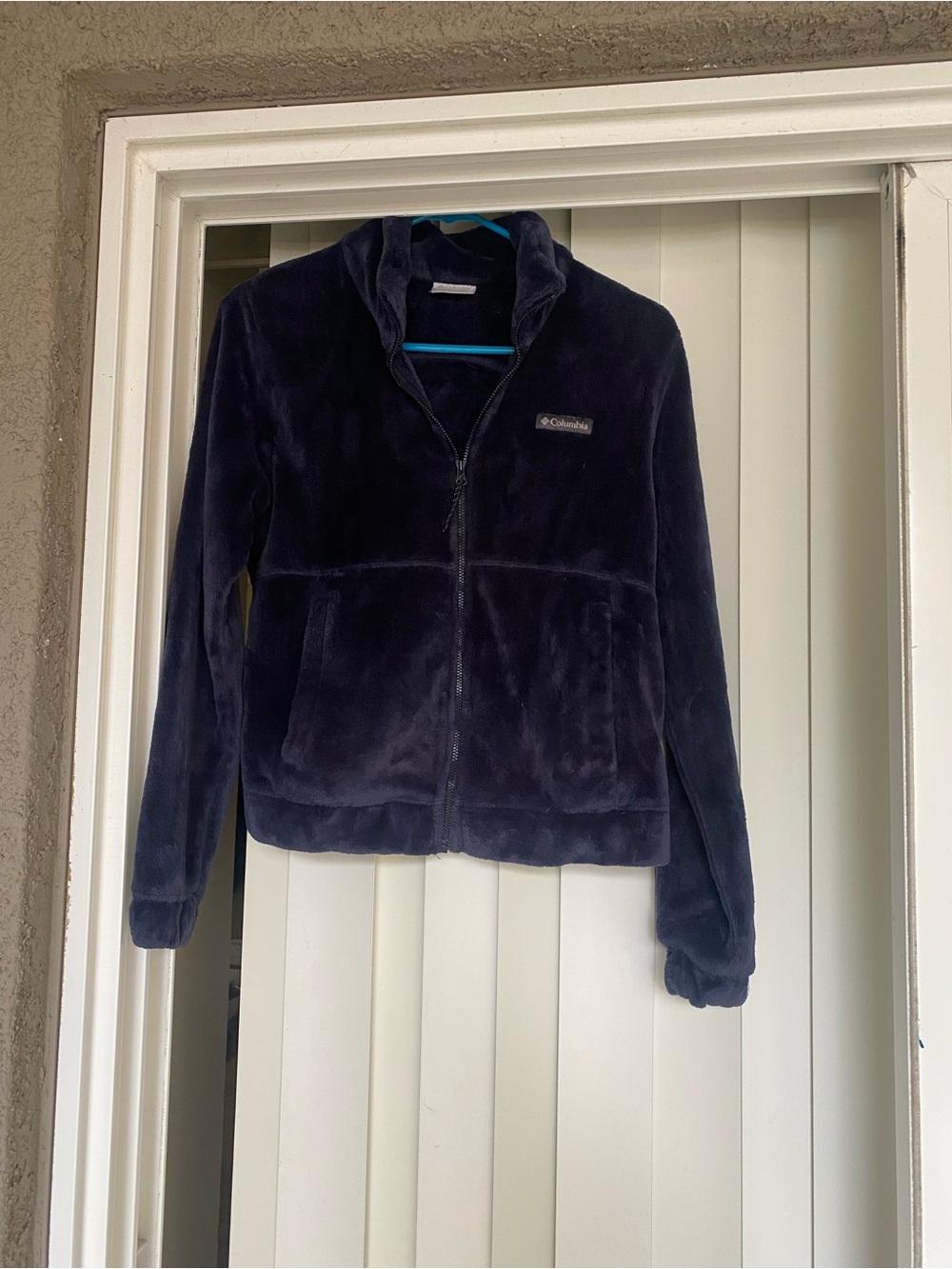 Columbia Fleece Full-Zip Jacket in Navy Blue